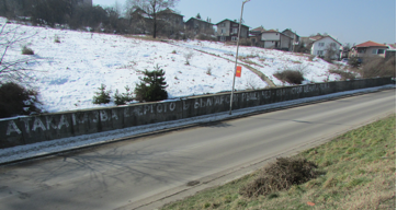 Figure 6: “Ataka Says that Energy Companies Should Be in Bulgarian Hands. Stop the Electricity Price Hikes!” Ataka’s graffiti in Pernik, Bulgaria 2015.